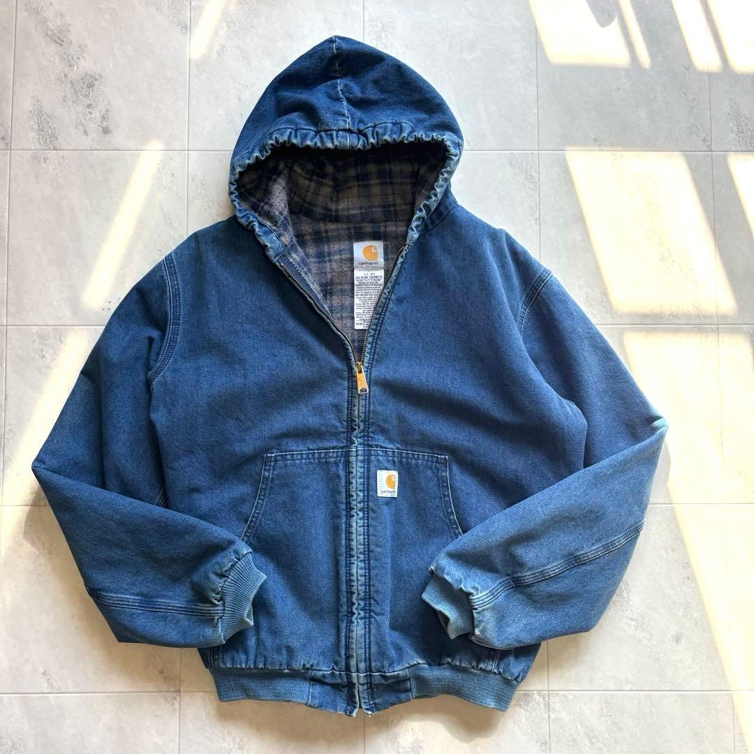【Vintage】カーハート デニム アクティブジャケット 裏地付き 00s