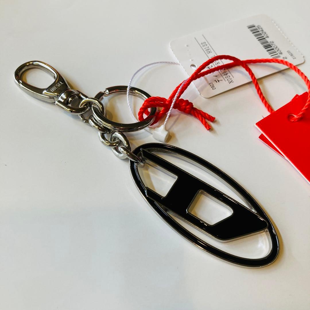 値下げ◆新品【DIESEL/ディーゼル/ロゴ・キーリング/キーホルダー】シルバー