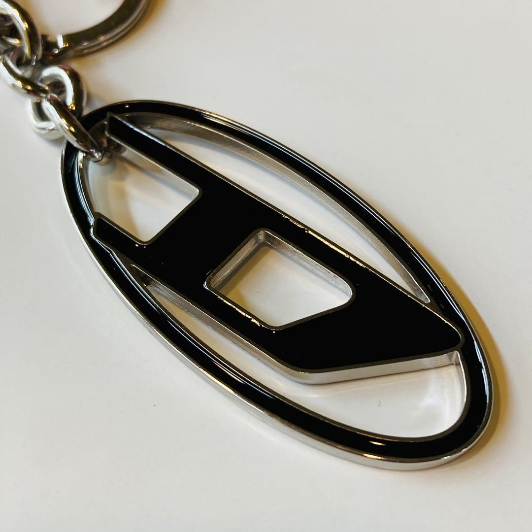 値下げ◆新品【DIESEL/ディーゼル/ロゴ・キーリング/キーホルダー】シルバー