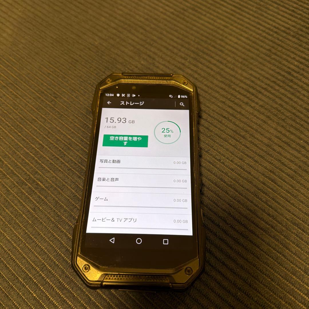 【良品】京セラ TORQUE G04 KYV46 ブラック 高耐久タフネススマホ