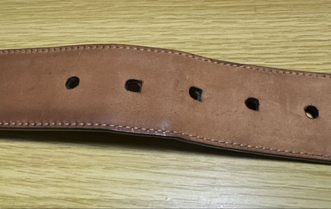 GUCCI GGキャンバス ベルト レザー シグネチャー メンズ　中古