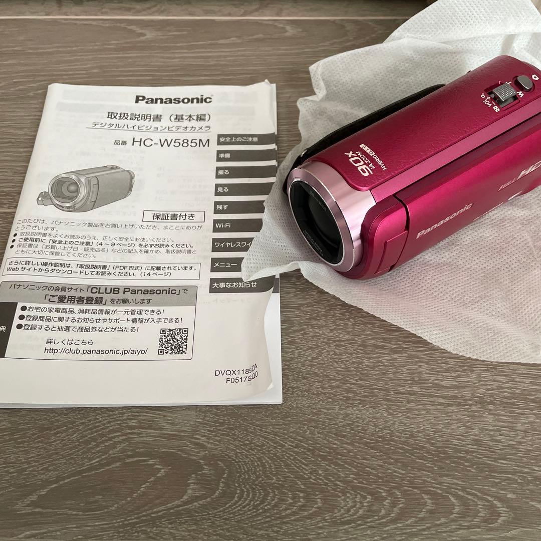 美品　Panasonic HC-W585M ビデオカメラ 本体　ピンク