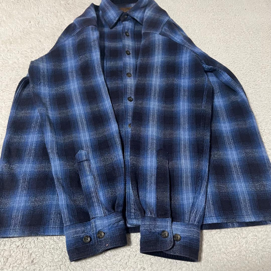 ST JOHN’S BAY フランネルシャツ オンブレ メンズ M