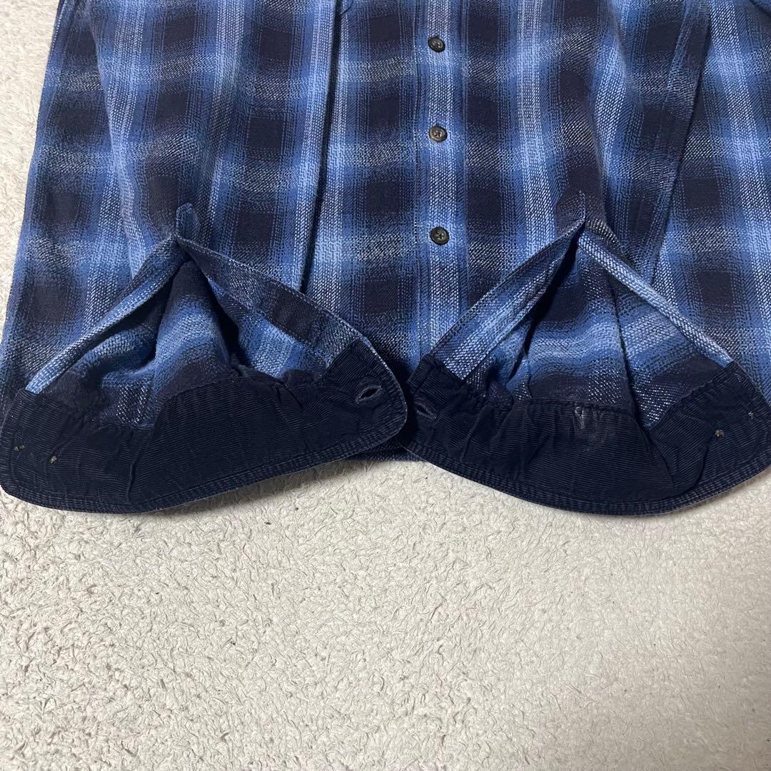 ST JOHN’S BAY フランネルシャツ オンブレ メンズ M