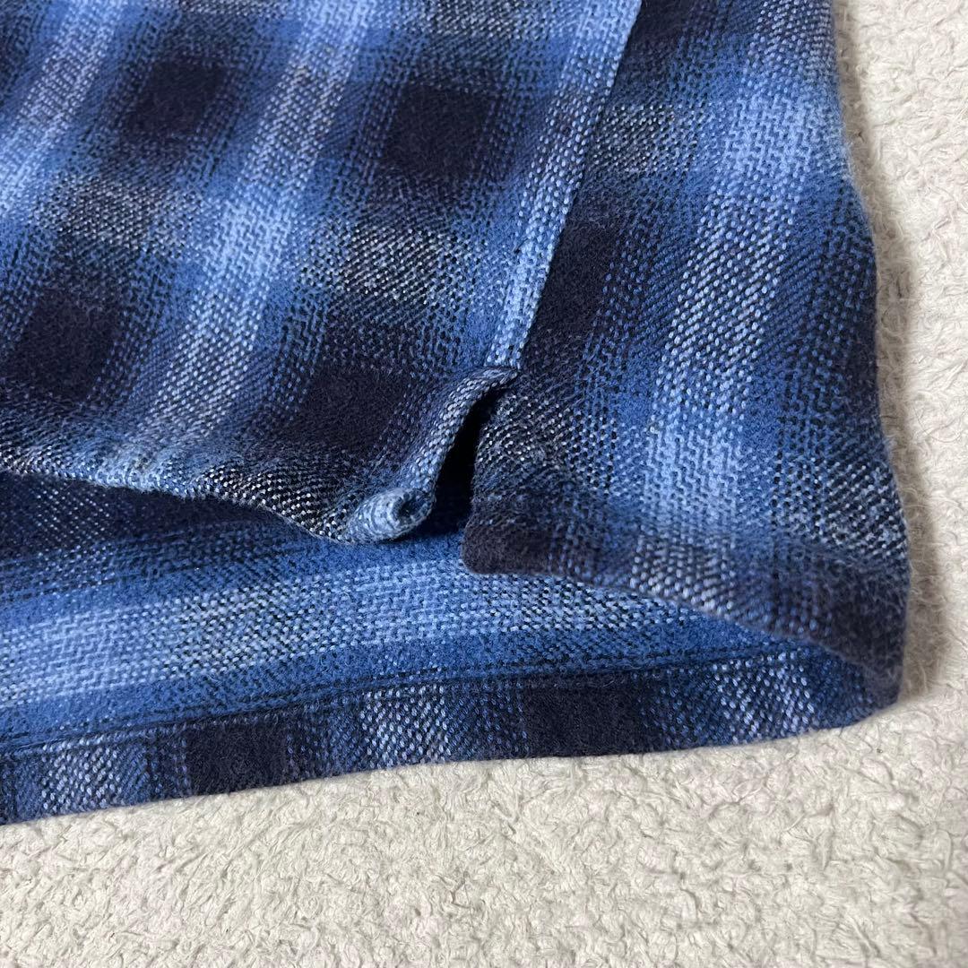 ST JOHN’S BAY フランネルシャツ オンブレ メンズ M