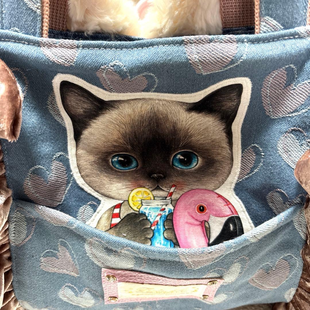 さ*ー様 コヤンイサムチョン　ハンドメイド　ファーフリルトートバッグ　クラウディ