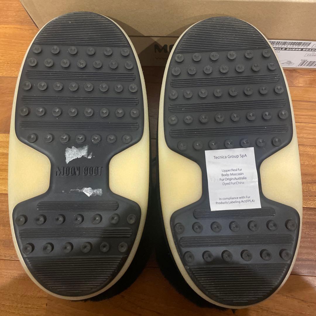 MOON BOOT ムーンブーツ　ブラック ビーズ付き　美品　モカシン