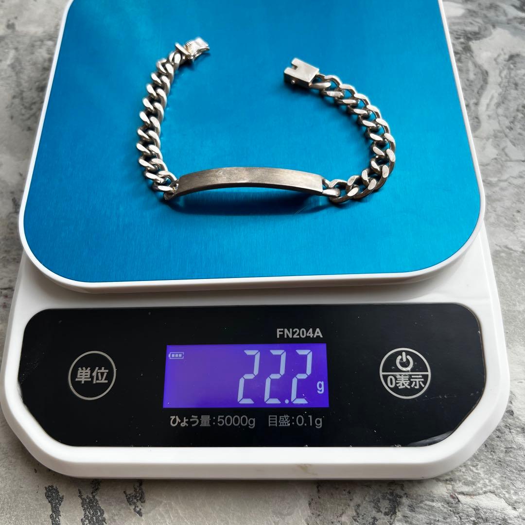 ヴィンテージ タスコ スリム IDプレート 喜平チェーン ブレスレット シンプル