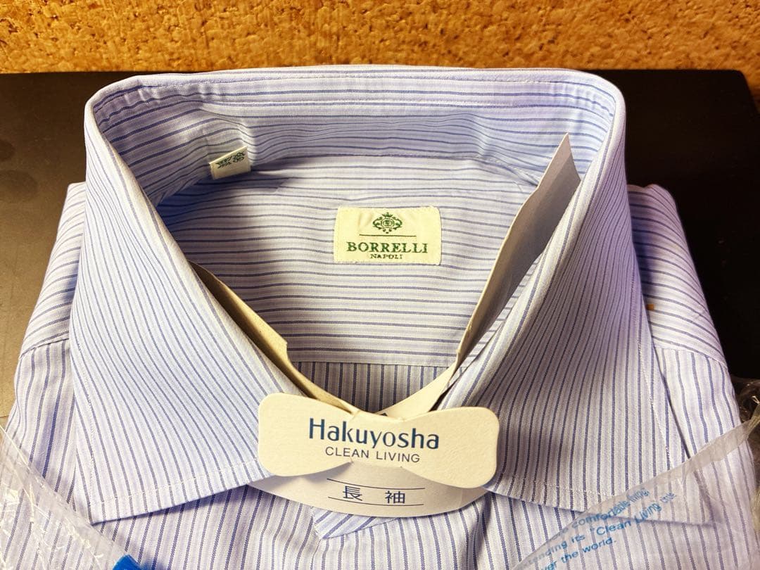 LUIGI BORRELLI ルチアーノ ネイビー ストライピング 41