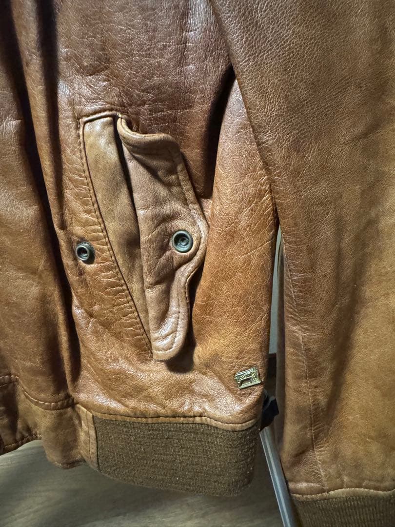 SCOTCH & SODA スコッチアンドソーダ　ブラウンレザーアウター　M