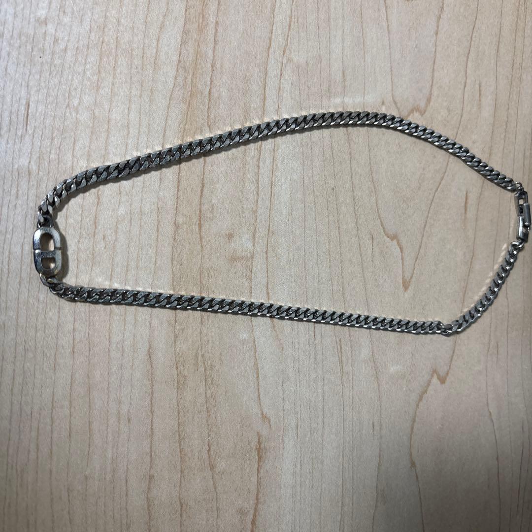 Christian Diorシルバー チェーンネックレス