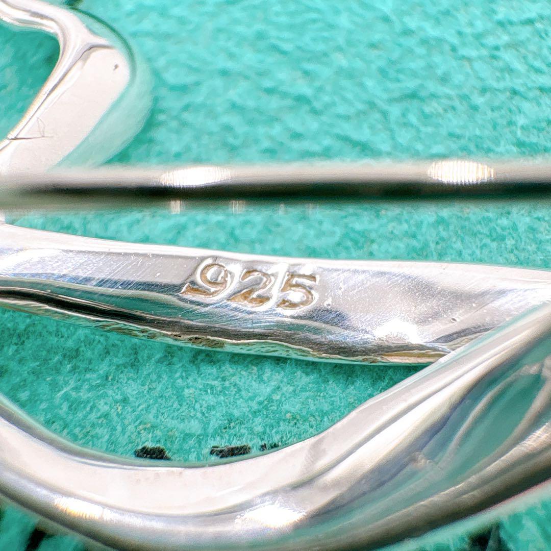 極美品 オールドティファニー リボン ブローチ シルバー925