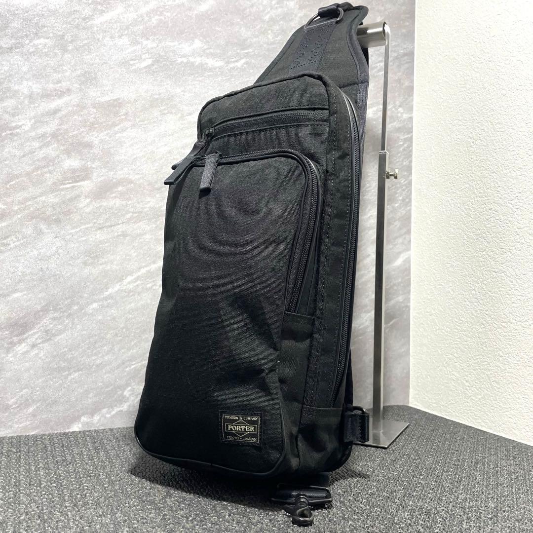 未使用級✨ PORTER ハイブリッド スリング ボディバッグ スリング 黒