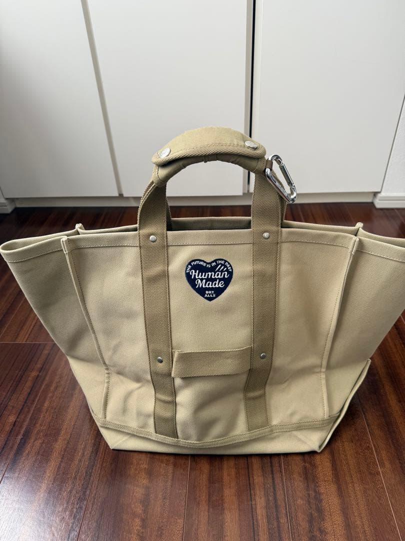 美品 2025AW HUMAN MADE TOTE BAG BEIGE