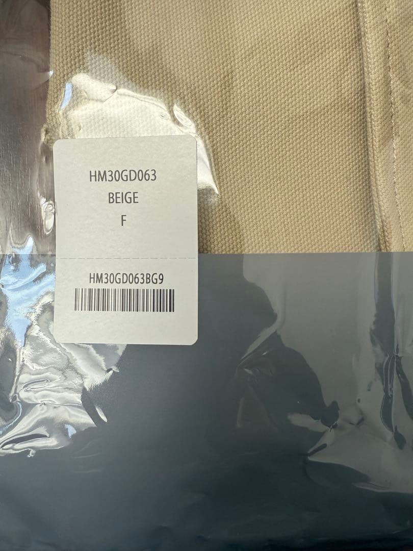 美品 2025AW HUMAN MADE TOTE BAG BEIGE