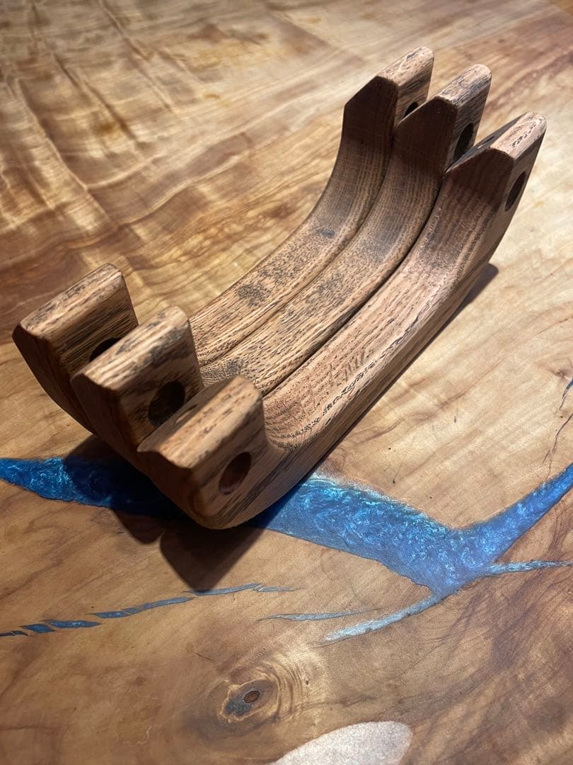 アンティーク調シリーズ ハイエース用アシストグリップ(レッドオーク)3個セット