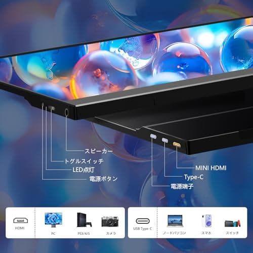 モバイルモニター 15.6インチ 1920*1080 モバイルディスプレイ ポm