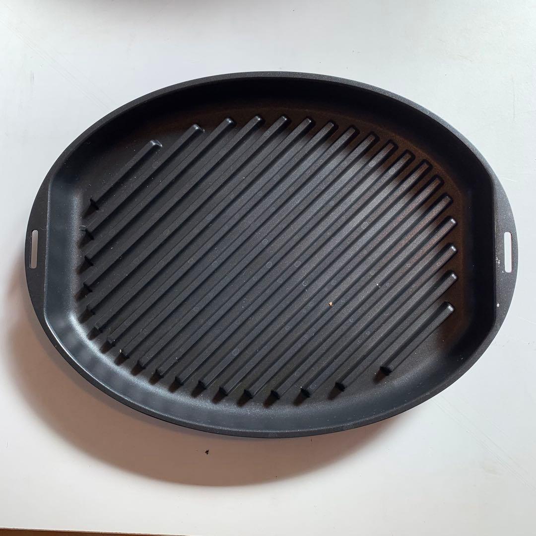 BRUNO　オーバルホットプレートBOE053　４種類のプレート、鍋