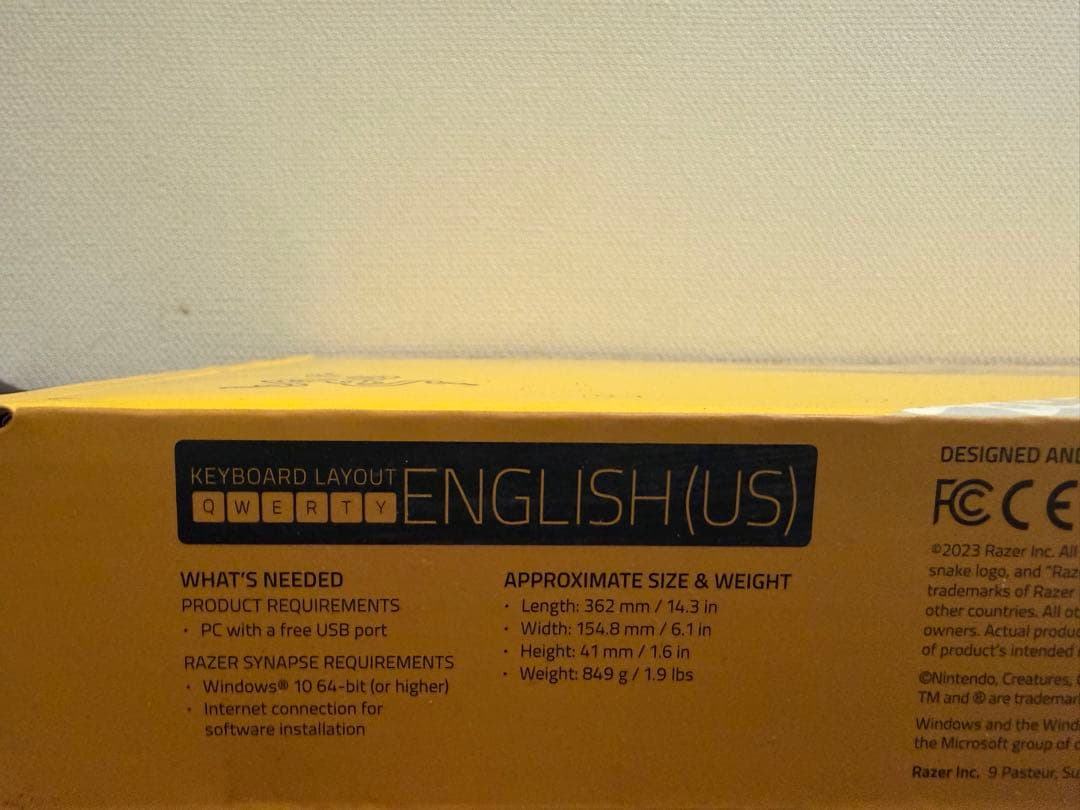 【新品未開封】RAZER ポケモンキーボード 英語配列