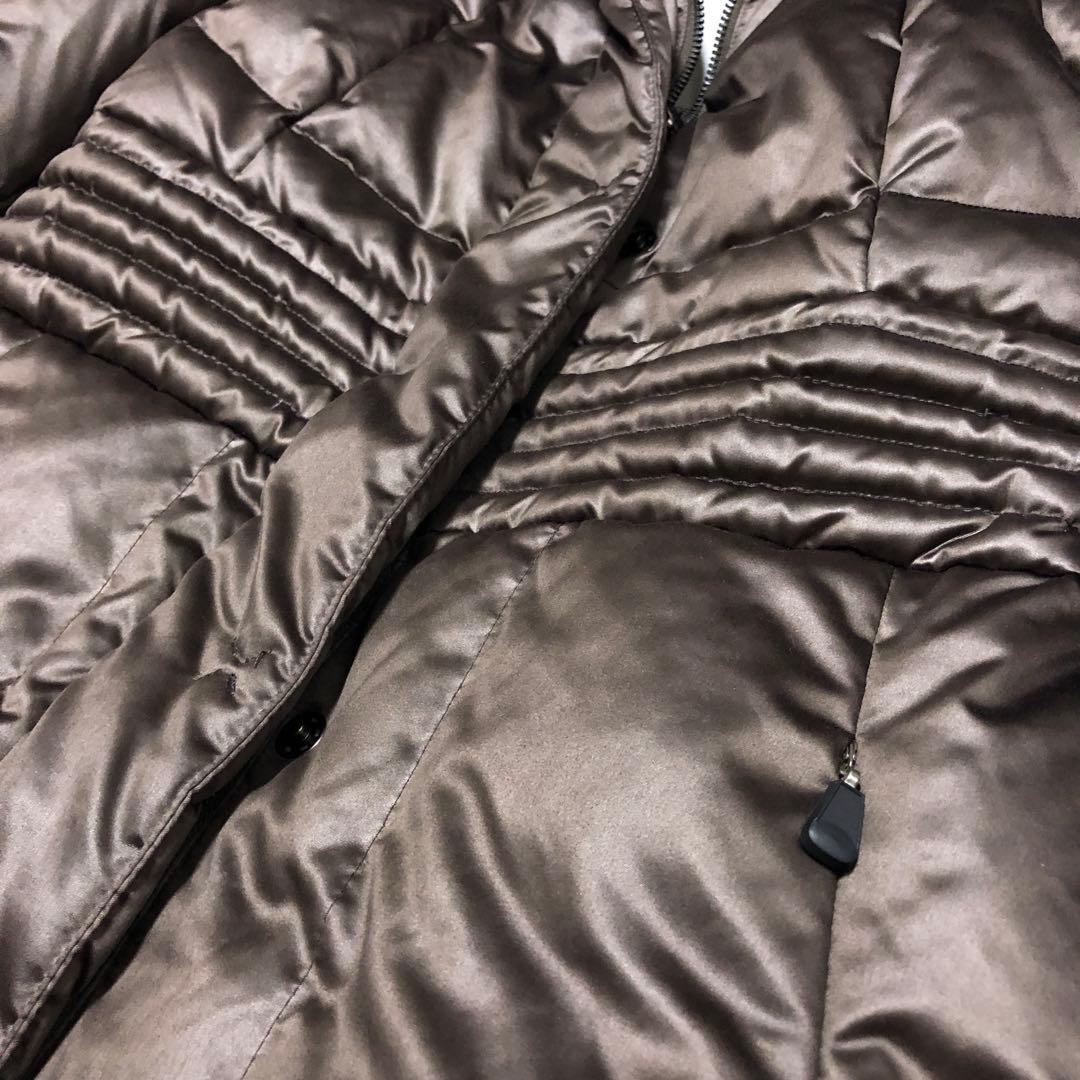 極美品　スポーツマックス　ダウンコート　ロゴエンブレム✨　ダークモカ　42