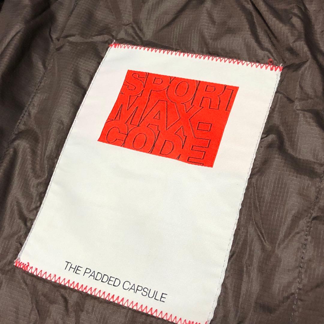 極美品　スポーツマックス　ダウンコート　ロゴエンブレム✨　ダークモカ　42