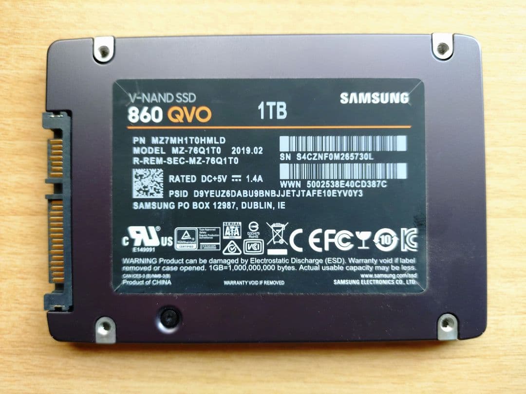 内蔵型SSD Samsung 860 EVO 1TB SSD