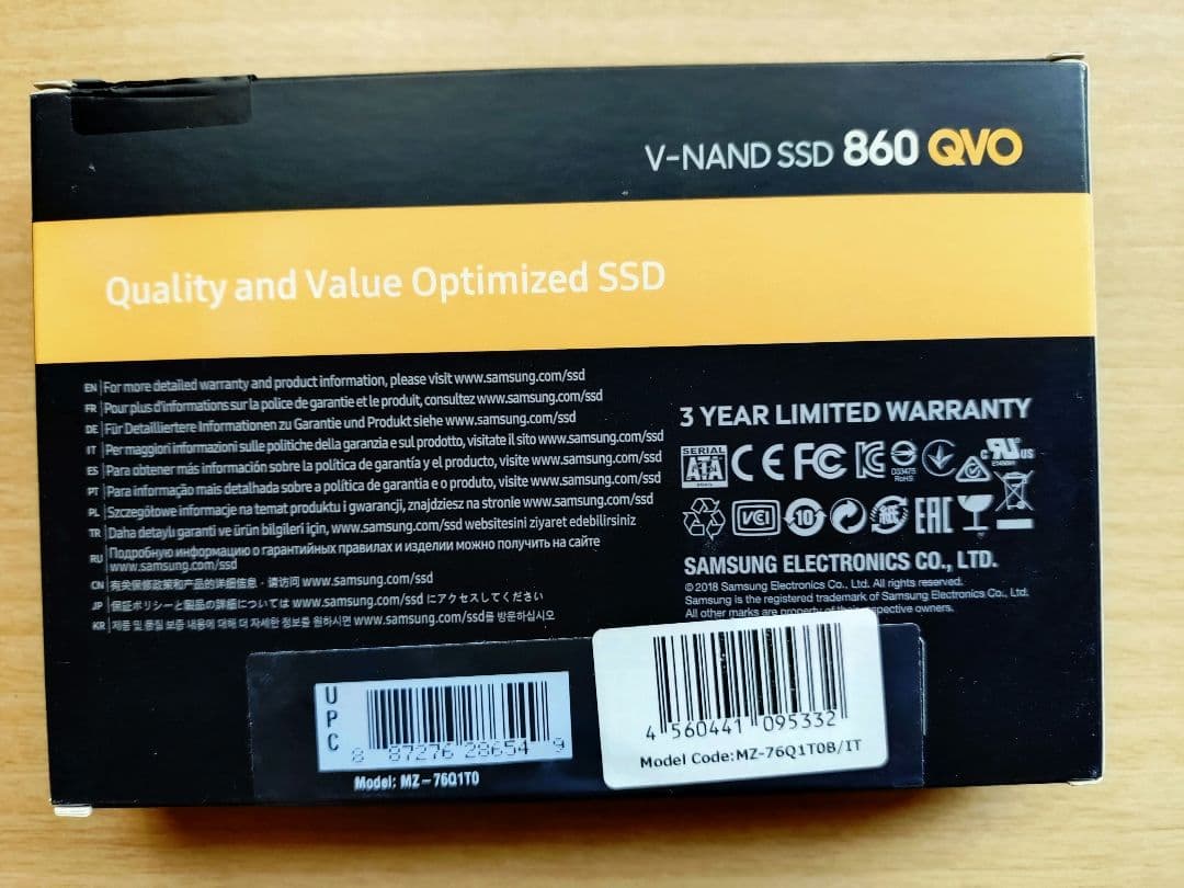 内蔵型SSD Samsung 860 EVO 1TB SSD