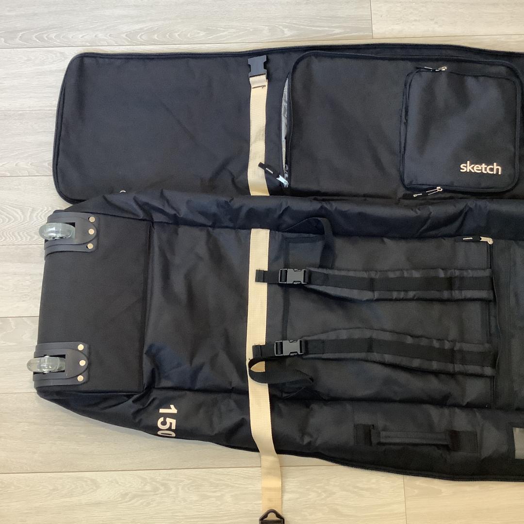 062 sketchウィーリー キャリースノーボードバッグキャスター150cm