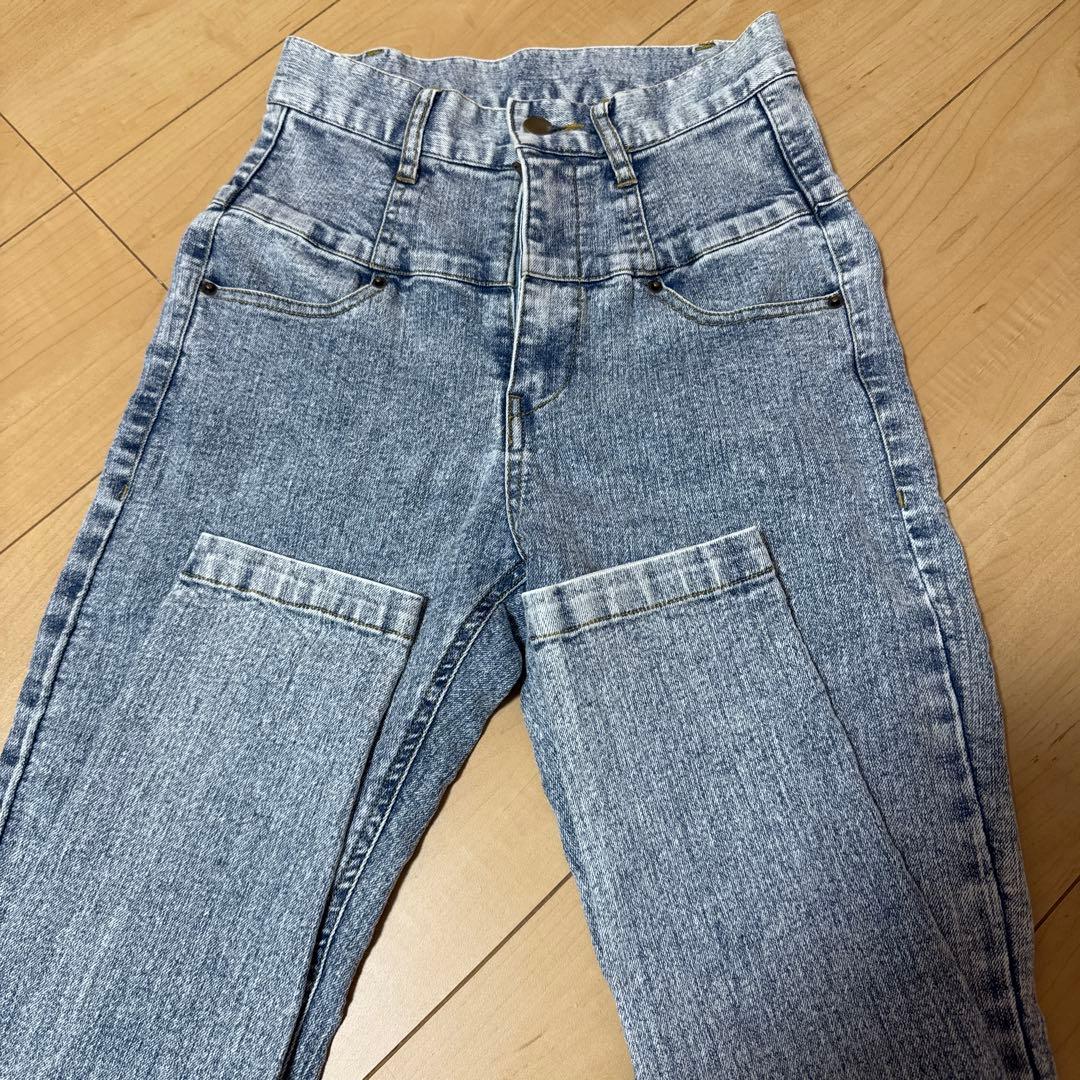 DIANTE ハイウエストスキニーデニム ライトブルー