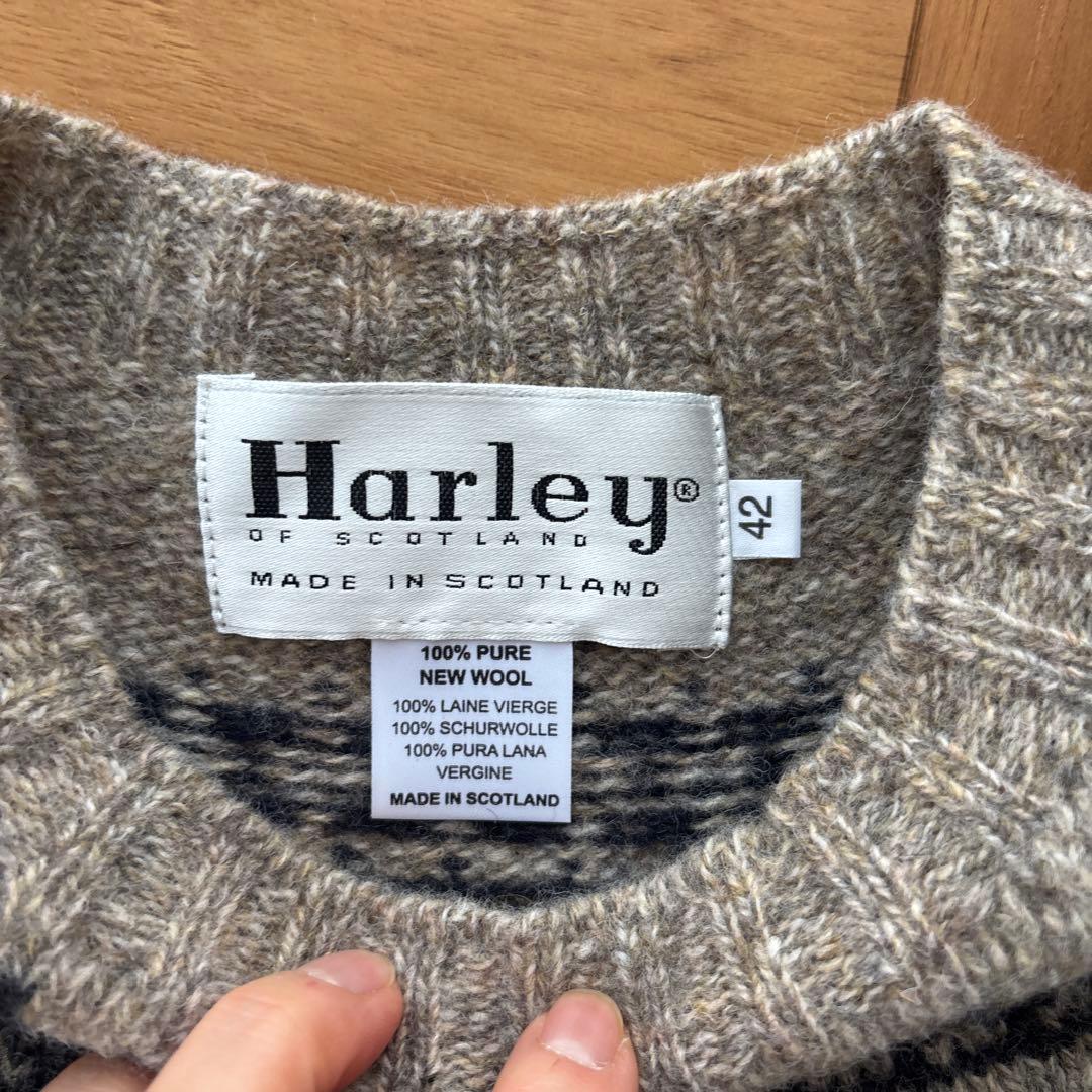 【極美品】ハーレーオブスコットランド☆ノルディック　シェットランド　ニット