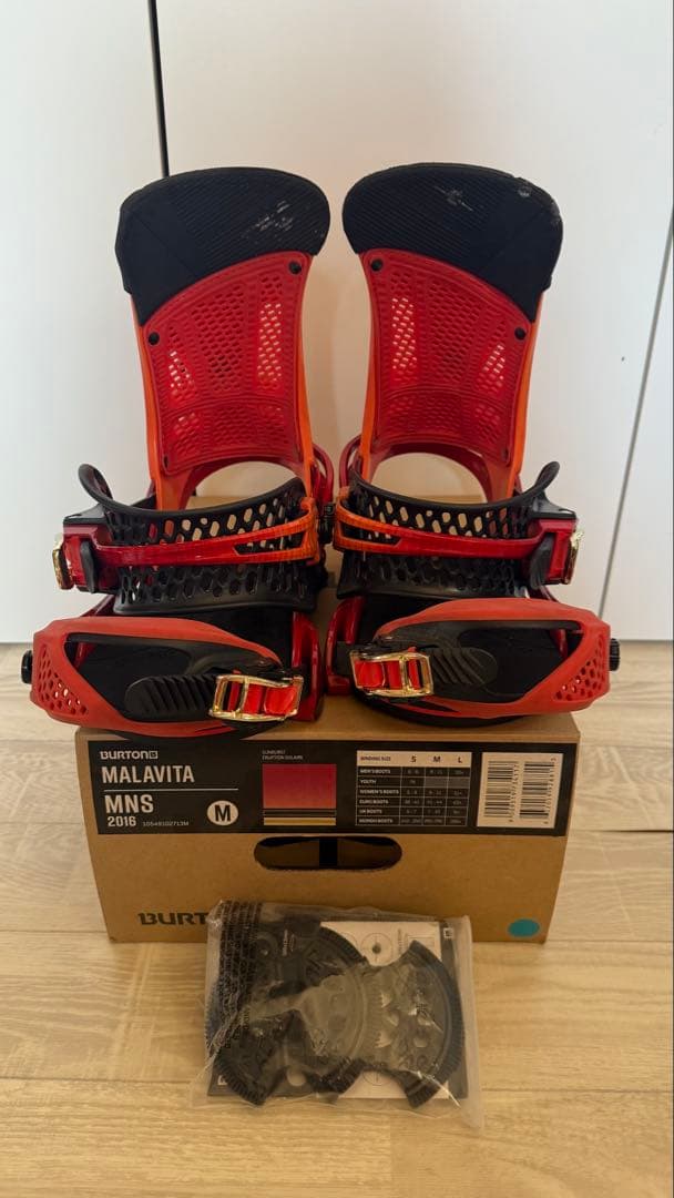 Burton Malavita Mサイズ レッド ビンディング