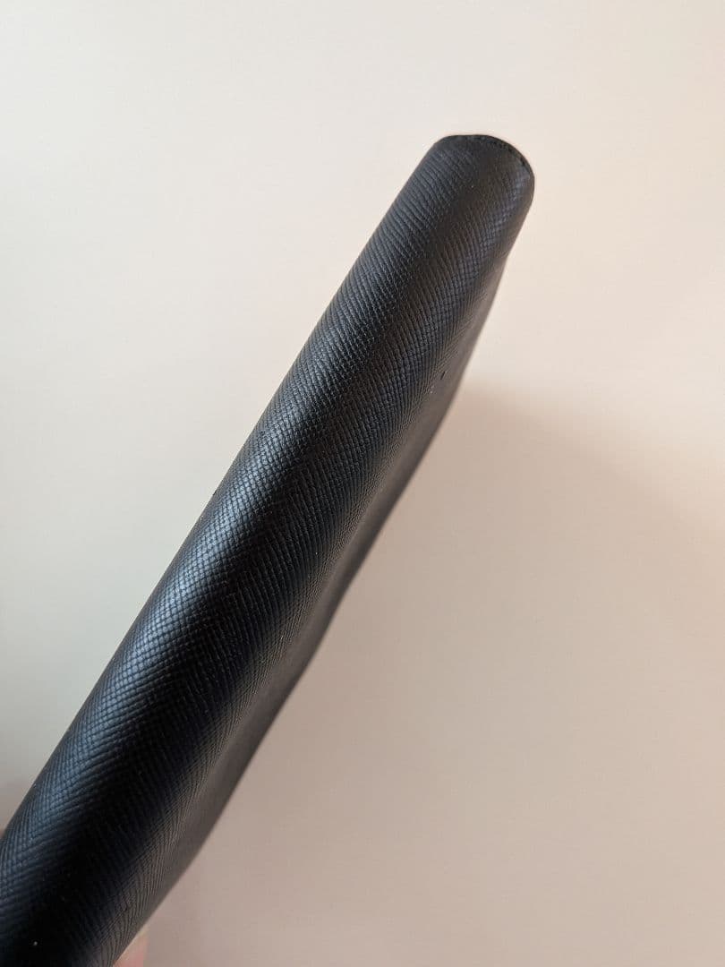 【美品】PRADA プラダ ラウンドファスナー サフィアーノレザー レザー