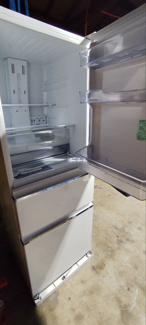 三菱 330L 3ドア冷蔵庫 MR-CX33C-W 2018年製 ホワイト系