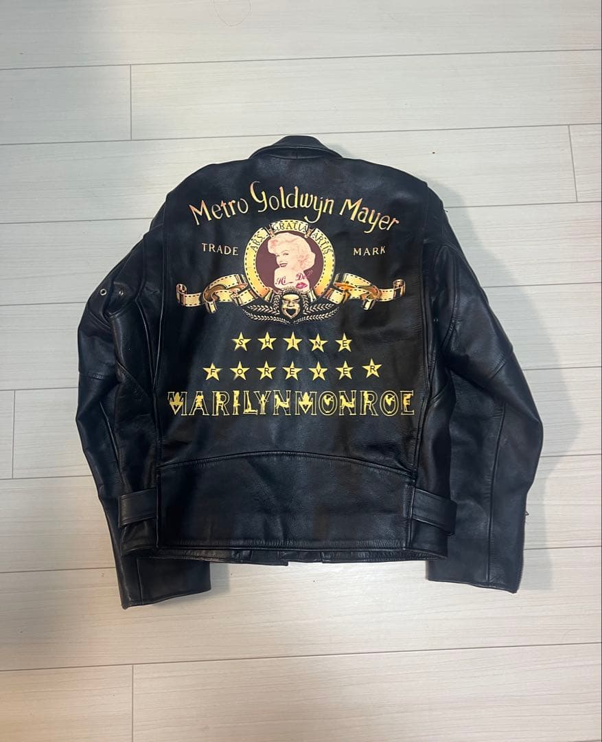 カスタムレザージャケット　マリリンモンロー　本革　ライダースジャケット