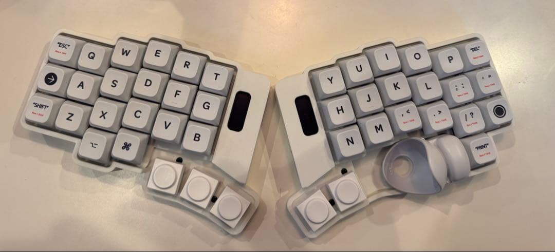 【新品】keyball44 白　トップケースマウント　フルセット