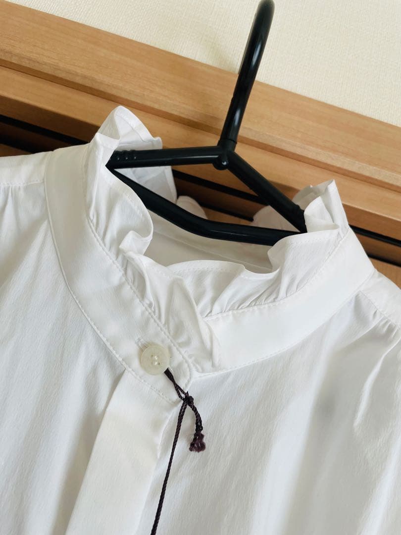 セール！新品　マッキントッシュ　コットンナイロンストレッチスタンドカラーブラウス