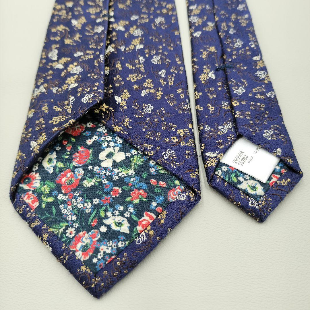 美品　現行　ポールスミス　ジャガード　バタフライ　蝶々　花柄　刺繍　総柄　光沢