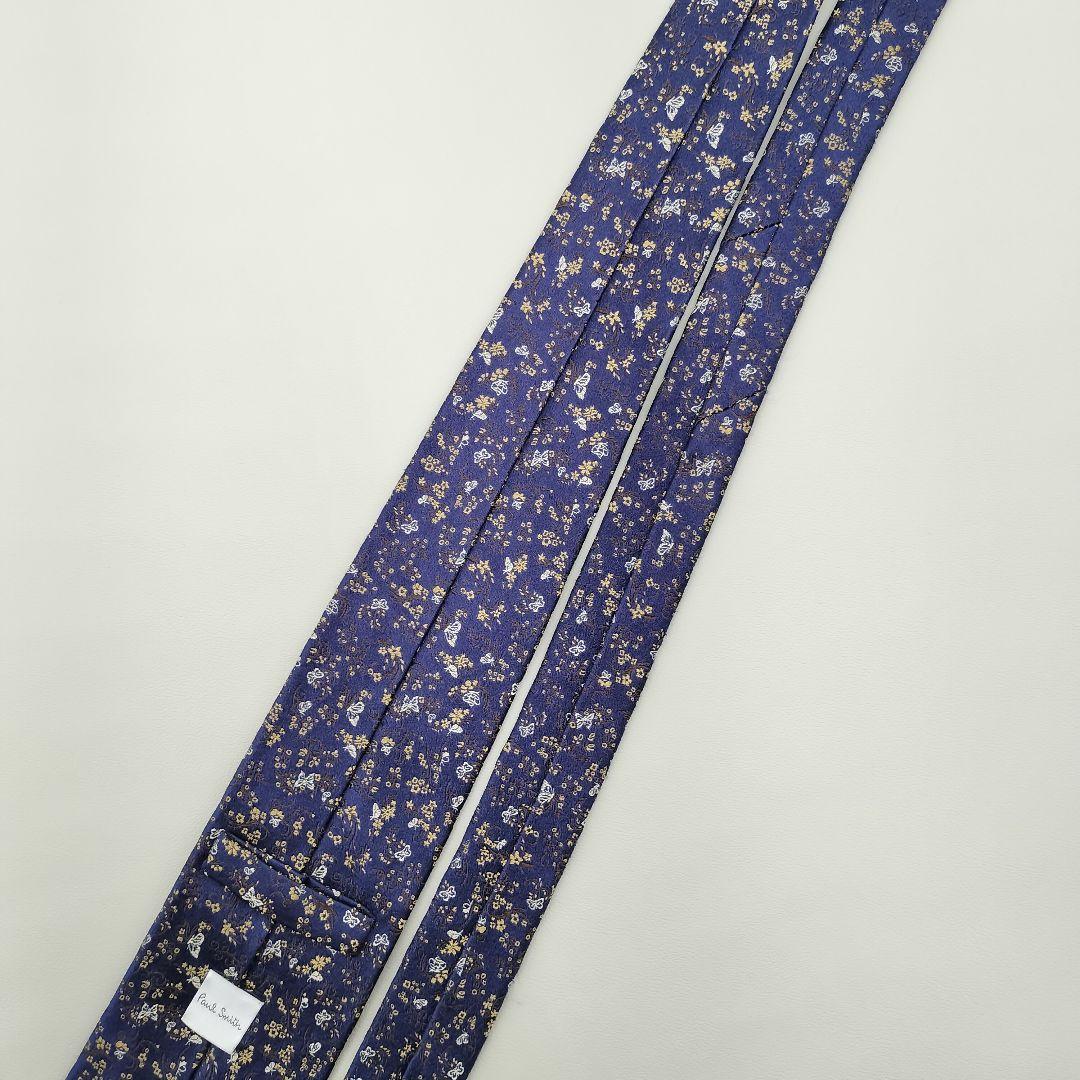 美品　現行　ポールスミス　ジャガード　バタフライ　蝶々　花柄　刺繍　総柄　光沢