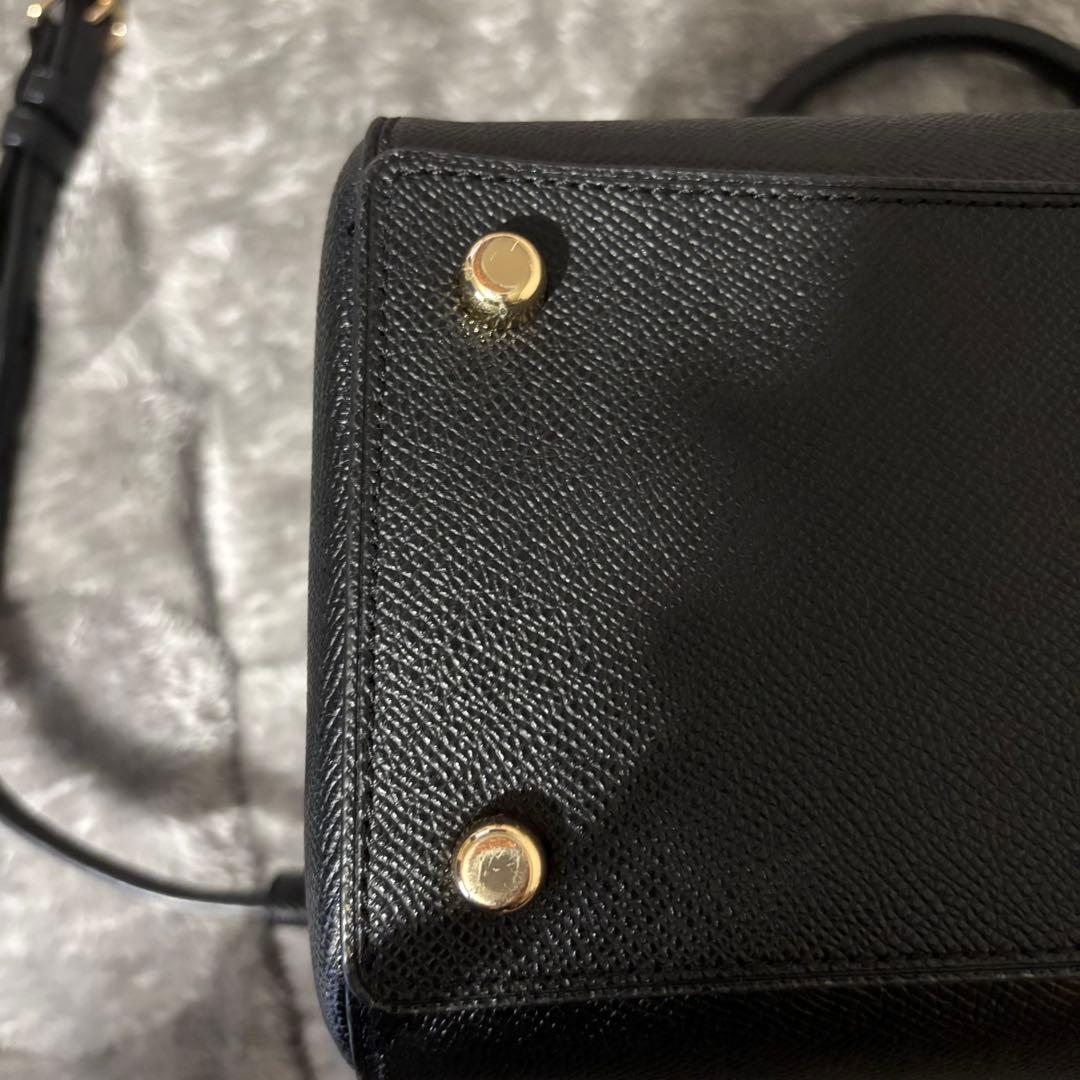 COACH ブラック レザー ハンドバッグ