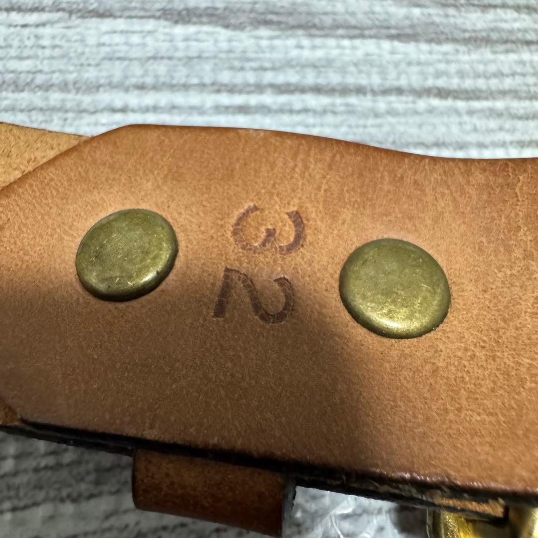 廃番品 RRL ダブルアールエル USA製 レザー スタッズベルト サイズ32