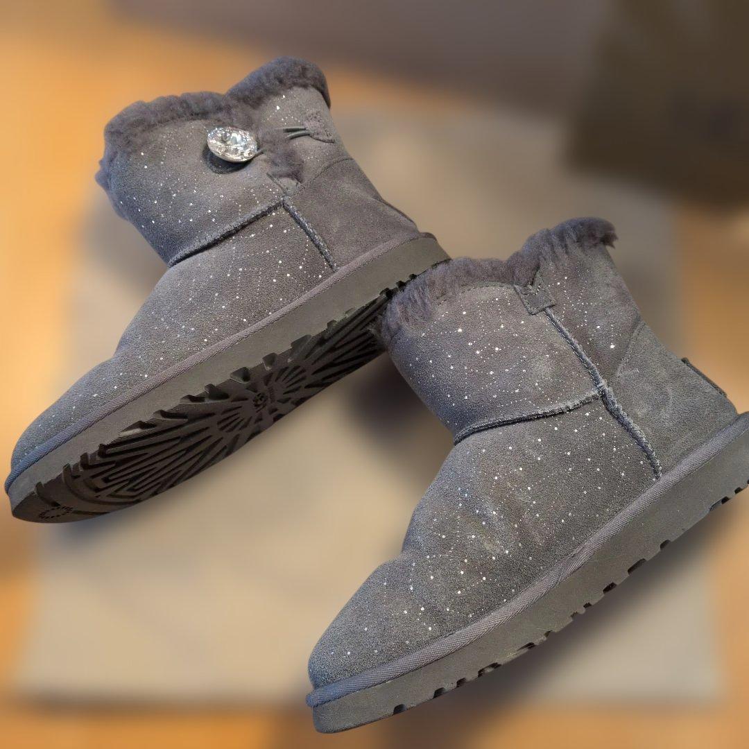 UGG アグ スワロフスキー グレー 星座　ムートンブーツ 24cm　 US7