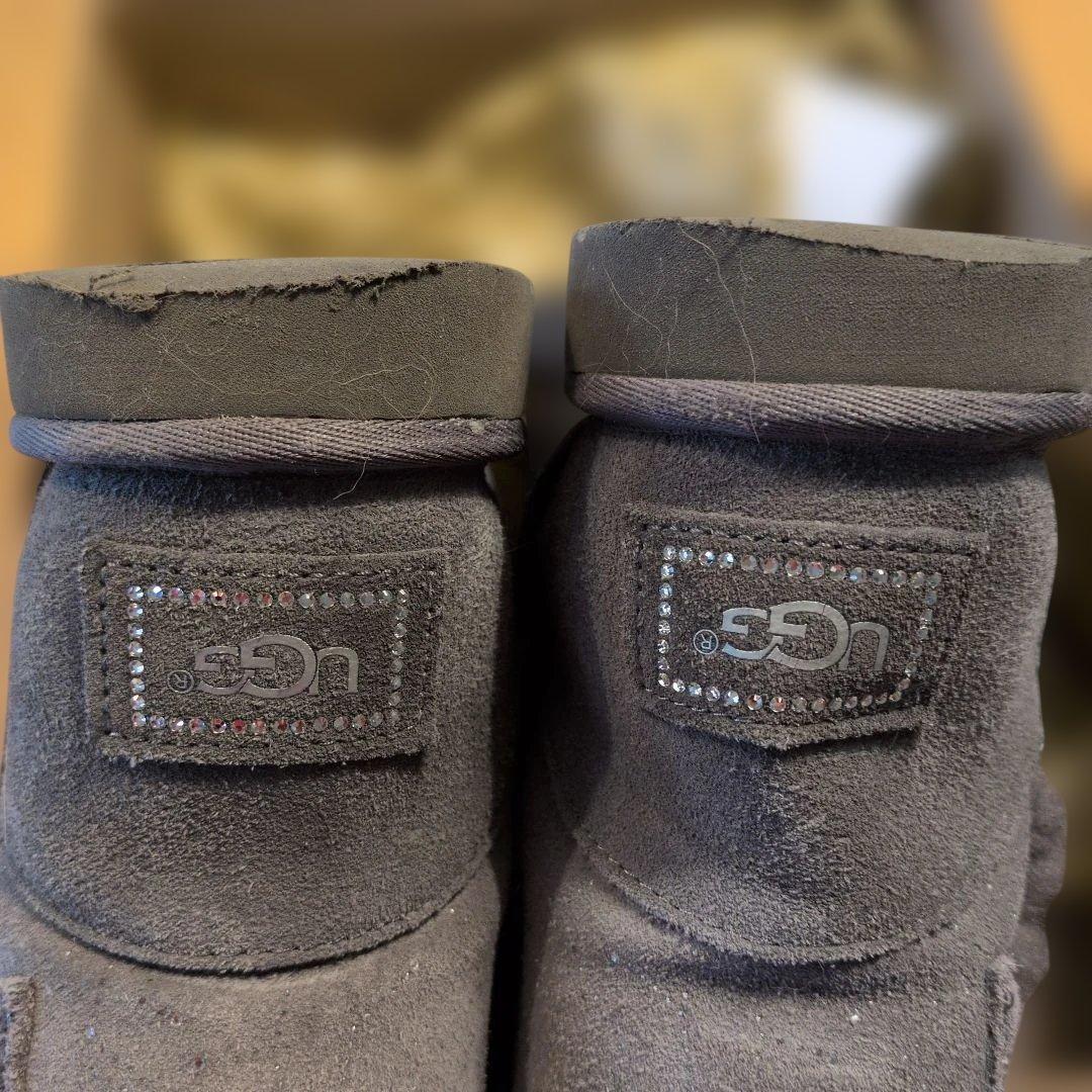 UGG アグ スワロフスキー グレー 星座　ムートンブーツ 24cm　 US7