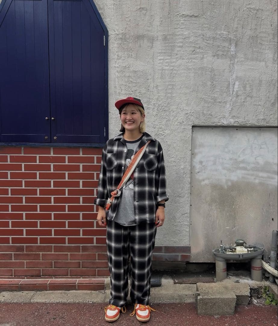 新品 THREEFACE OMBRE CHECK SETUP オンブレ Mサイズ