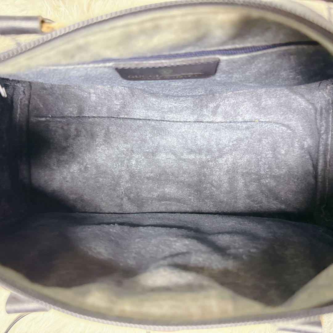 ✨美品✨オールドグッチ ミニボストンバッグ GG柄 シェリーライン 紺色