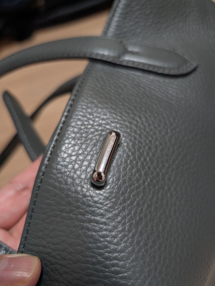 美品　ペッレモルビダ　グレー レザー トートバッグ　PELLE MORBIDA