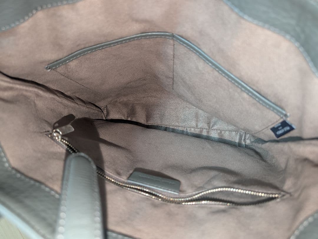 美品　ペッレモルビダ　グレー レザー トートバッグ　PELLE MORBIDA