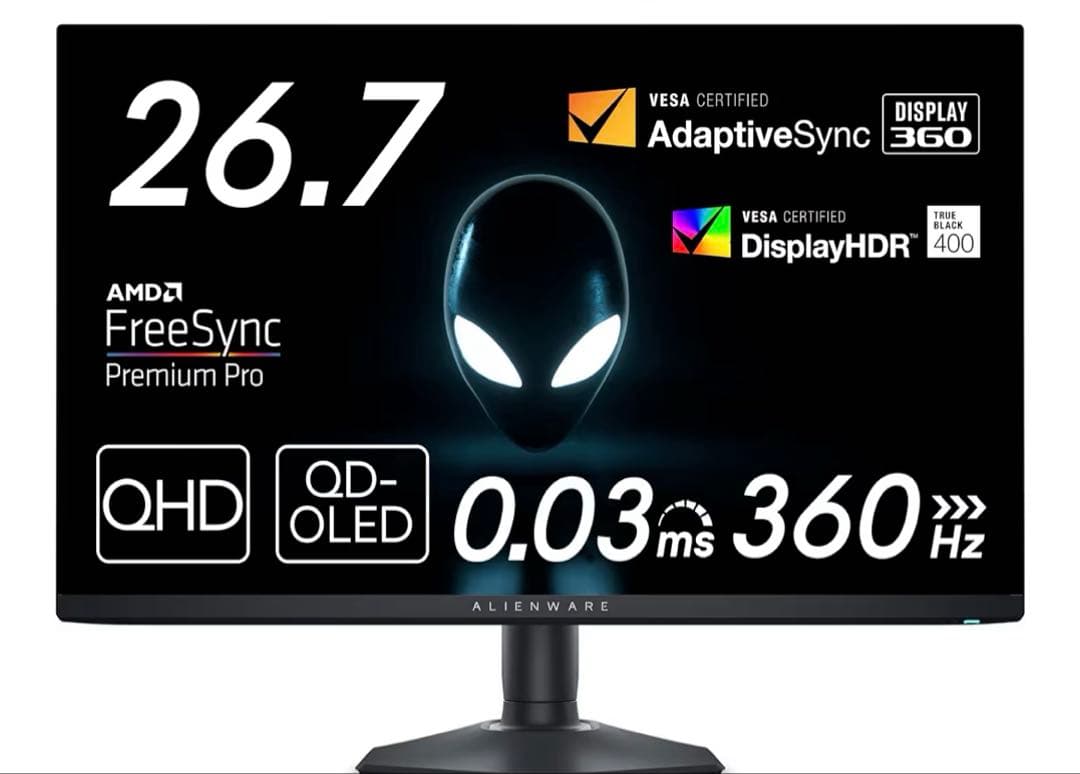 Dell AW2725DF 26.7インチ 有機EL Alienware