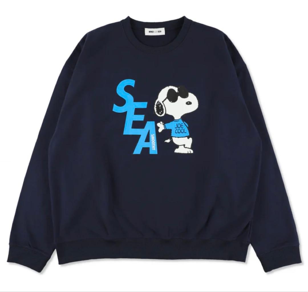 SMOOTHY x WDS Snoopy Crewneck Sweat ネイビー