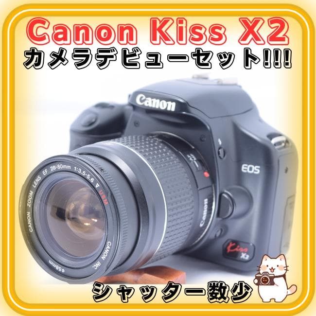 Canon EOS Kiss X2 デジタル一眼レフ シャッター数1300回