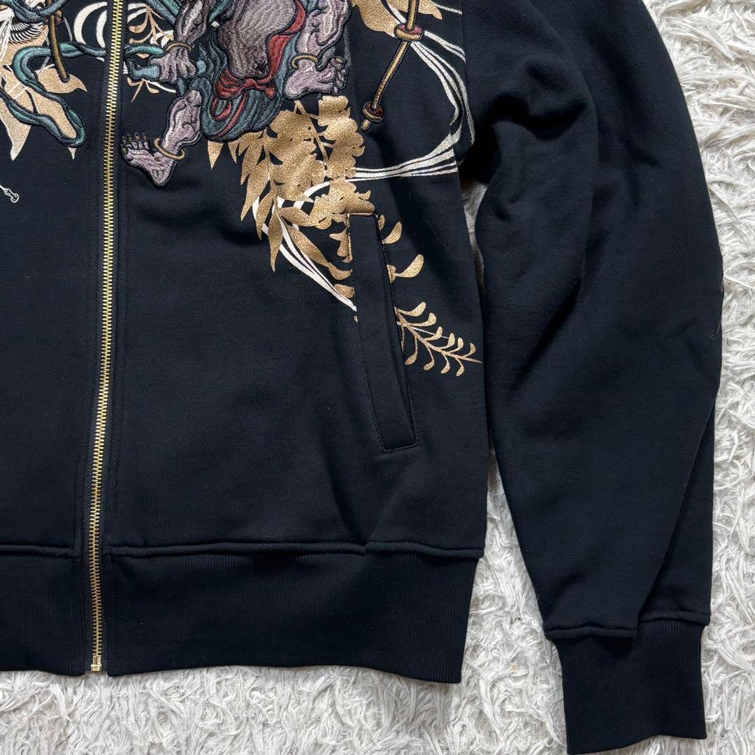 美品　絡繰魂　スカジャン　トラックジャケット　和柄　風神雷神　総刺繍　龍　L